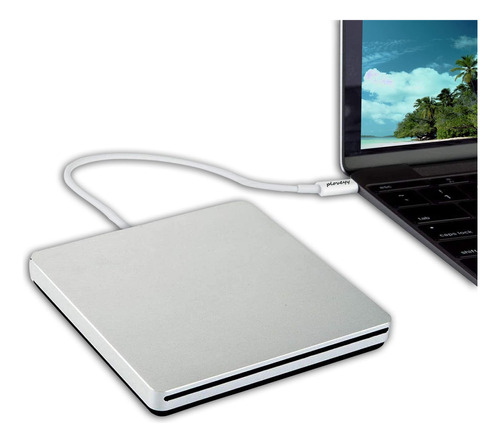 Grabadora Portatil Ploveyy Usb 3.0/type-c Cd/dvd Rom Silver