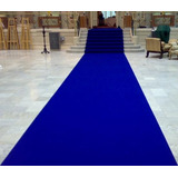 Passadeira Carpete Azul Royal Casamento, Festas 25 Metros