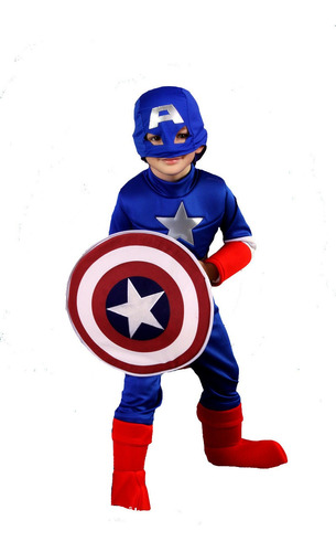 Disfraz Capitan America Para Niño Tallas De La 1 A La 8 Marca Mia
