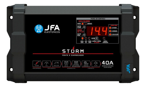 Fonte Carregador Automotiva Jfa 36 Amperes Slim Bivolt