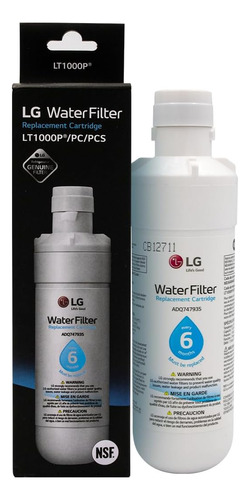 LG Lt1000p - Filtro De Agua De Repuesto Para 6 Meses Con Cap