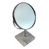 Espelho Para Maquiagem Em Mármore Branco Carrarara 26x16 Cm