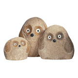 Stone Age Creations - Pack De 3 Perros Pequeños