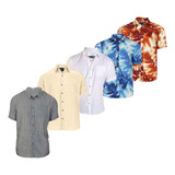 Paquete De 5 Camisas Hombre Manga Corta De Moda Casual