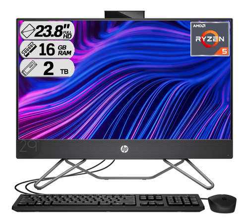 Todo En Uno Aio Hp Pc Ryzen 5 Memoria Ram 16gb + Ssd 2000gb