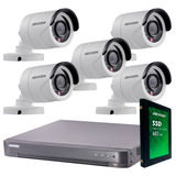 Kit Seguridad Hikvision 1080p Dvr 8 +1tb + 5 Camaras 2mp P2p