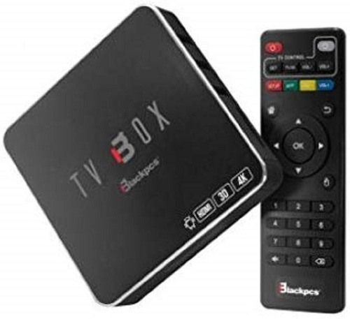 Tv Box Blackpcs 4k/3d/wifi/red/control Negro, Eo104k-bl