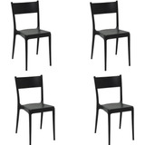 Conjunto 4 Cadeiras Tramontina Diana Eco Preto 92030/409