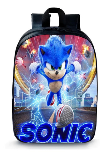 Mochila Escolar Sonic Creche Ate Primeiro Ano Infantil