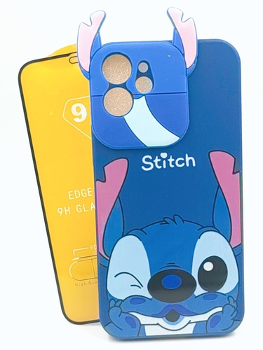Case Stitch + Mica Cristal Para iPhone 12 Mini