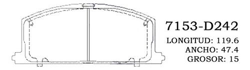 Pastilla D Freno Del Cermica Toyota Mr2 87-88-89 7153 Foto 2
