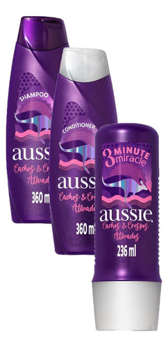 Kit Aussie Shampoo + Condicionador + Tratamento