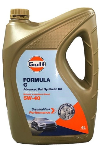 Aceite 5w-40 Sintetico Gulf Formula G 4 Litros Thermo Shield