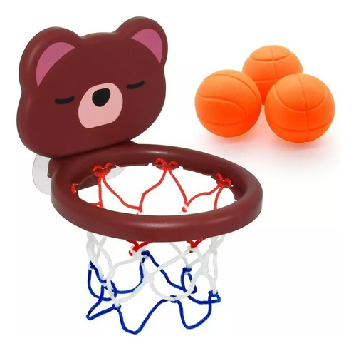 Brinquedo Infantil Banho Bebê Cesta De Basquete C/ Ventosa