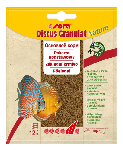 Sera Discus Granulat Nature 12gr Comida Gránulos Discos