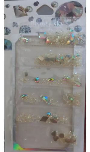 Kit Strass Cristais Colorido Decoração Unhas Gel Pedraria