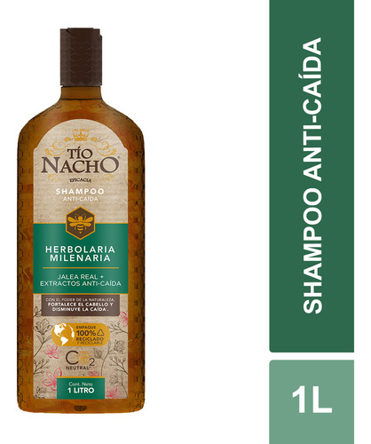 Tío Nacho Shampoo Herbolaria Anti Caída 1 Lt