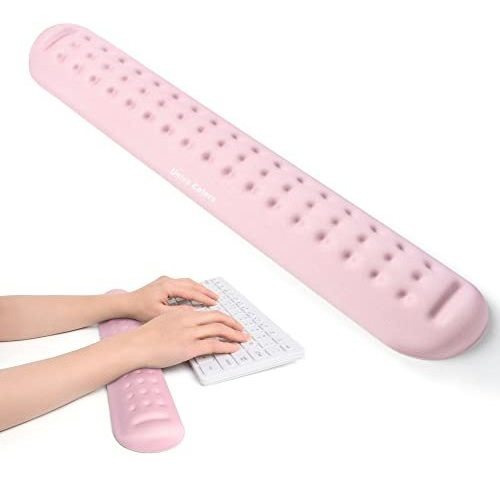 Apoyo Muñeca Teclado Rosa Gel Suave - Ergonómico