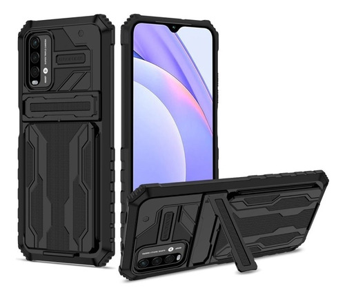 Funda Steel Card Case Para Xiaomi Incluye Cristal Templado