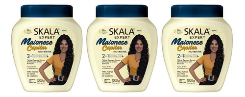 Creme Skala 1kg Maionese Capilar-kit C/3un