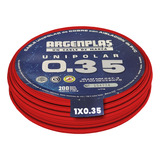 Cable Unipolar 0,35mm2 Pvc Rojo Argenplas (x 200mt)
