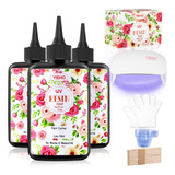 Yieho Kit De Resina Uv De 10.58 Oz Con Luz Mejorada, Transpa