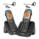 Kit Aparelho Telefone Sem Fio Ramal Ts 5122 Bina 2 Headset