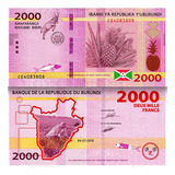 Billete De Burundi 2,000 Francos Antílope Kudu Nuevo Sc 2023