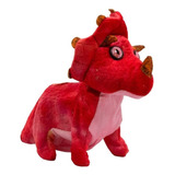 Dinosaurio De Peluche Con Movimieto Sonidos Juguete Infantil Color Rojo