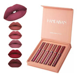 Batom 24 Horas Batom Liquido Matte Gloss Labial6 Cor/set