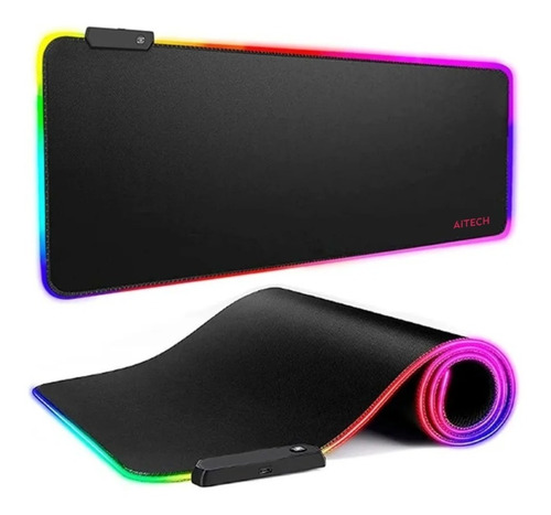 Mouse Pad Alfombrilla Luz Led Rgb Aitech Gg10 Extra Larga