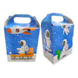 Caja Dulcera De Astronauta. Caja De Cartón Para Fiesta 10 Pz