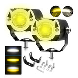 Par Luces Led Auxiliares Faros De Lupa Para Auto Moto 200w