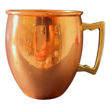 Caneca Moscow Mule Lisa Barril 500 Ml - Alça Bronze