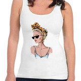 Musculosa Chica Girl Dama Lente Estilo Rostro Boca