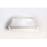 Bandeja Organizador Acrilico Quadrada 35cm Transparente Luxo