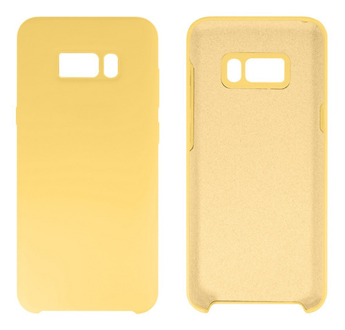 Capa Capinha Compatível Galaxy S8 + Plus Silicone Cover Cor Amarelo Lemon Liso