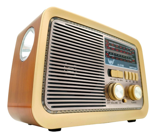 Rádio Retro Vintage Antigo Usb Bluetooth Fm Bateria E Tomada