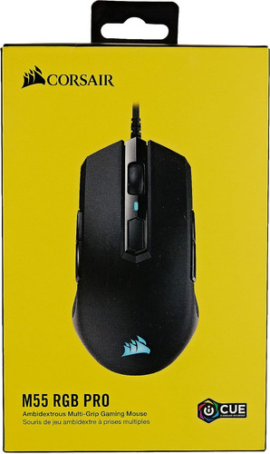 Mouse Para Juegos Corsair M55 Rgb Pro, Negro, 12400 Dpi, Usb