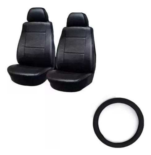 Fundas Para Asiento 2 Butacas + Cubrev Negro Para Partne