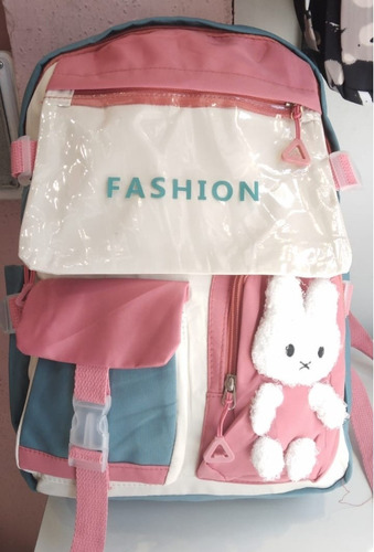 Mochila Fashion Con Conejito Kawaii Harajuku Style Importada