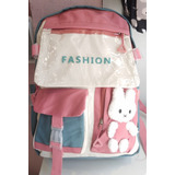 Mochila Fashion Con Conejito Kawaii Harajuku Style Importada