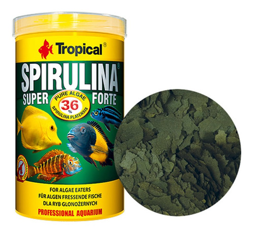 Ração Para Peixes Tropical Super Spirulina Forte Flakes 50g