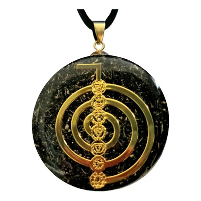 Dije Orgonita Cho Ku Rei | Reiki | Shungita Turmalina Negra Color Dorado | Meses sin interés