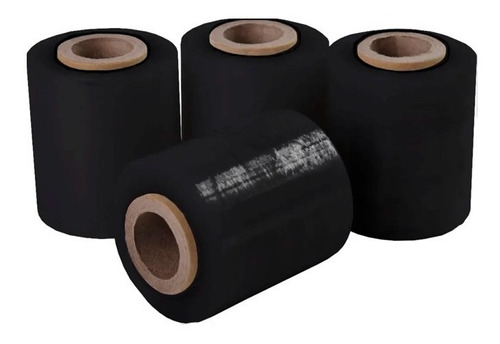 Stretch Negro 10 Cm De Ancho.- Pack X 3 Rollos.-