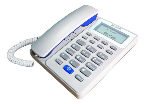Teléfono Panacom Pa-7600 Fijo - Color Blanco/azul