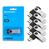 Kit 50 Pendrive 8gb Twist Multilaser 100% Original Atacado