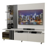 Modular Mueble Para Lcd/led Panel Mesa Rack Living H/40 Color Blanco