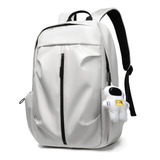 Mochila Viaje Frujia Cmf-9399bb Color Blanco Diseño Liso 35l