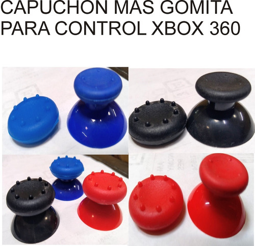 2 Capuchon+ Gomita Para Joystick De Control Xbox 360 
